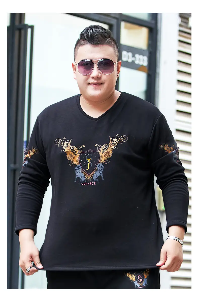 Men Black Graphic Long Sleeve T-Shirt Extra Large — feature 8