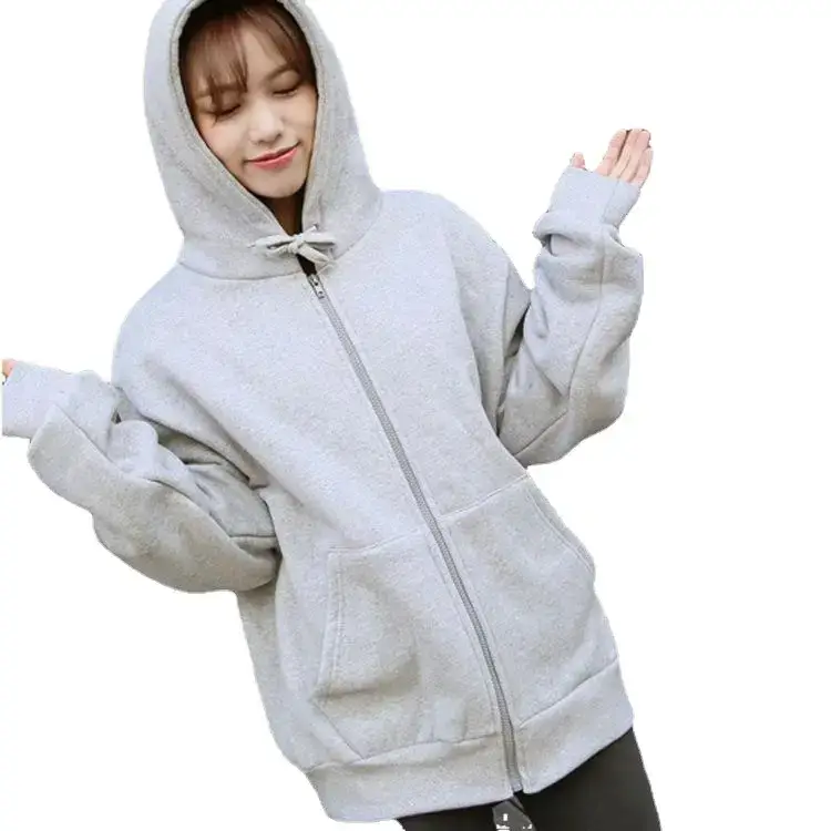 Women Winter Hooded Sweatshirt Jacket Thickened One-Piece Dropshipping - Image 2