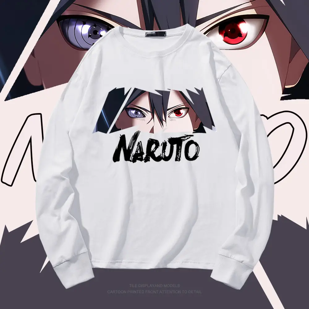 Naruto Sasuke Cotton Long Sleeve Crewneck Shirt - Image 10