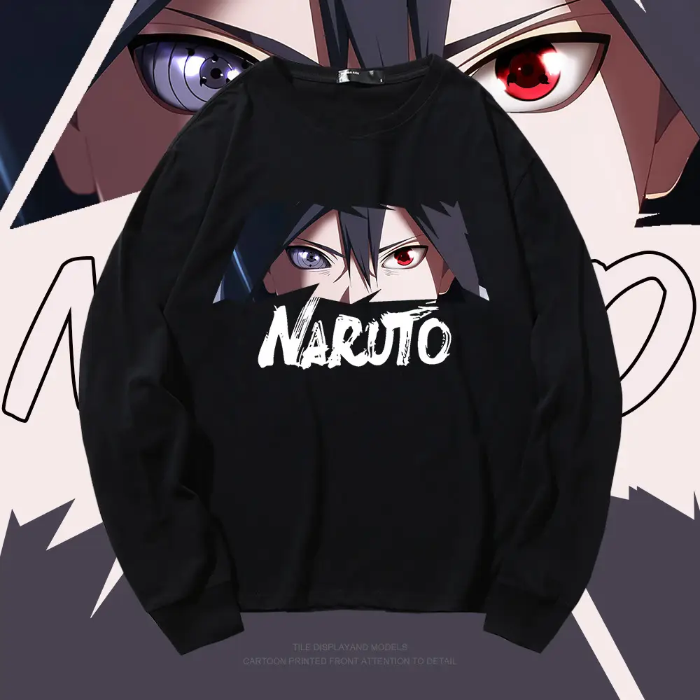 Naruto Sasuke Cotton Long Sleeve Crewneck Shirt - Image 11