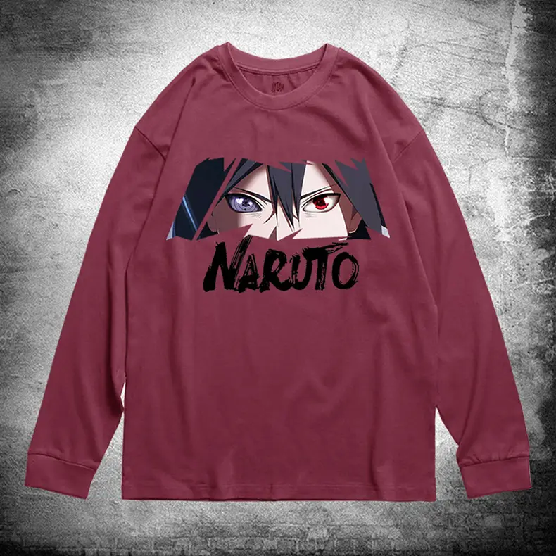 Naruto Sasuke Cotton Long Sleeve Crewneck Shirt - Image 13