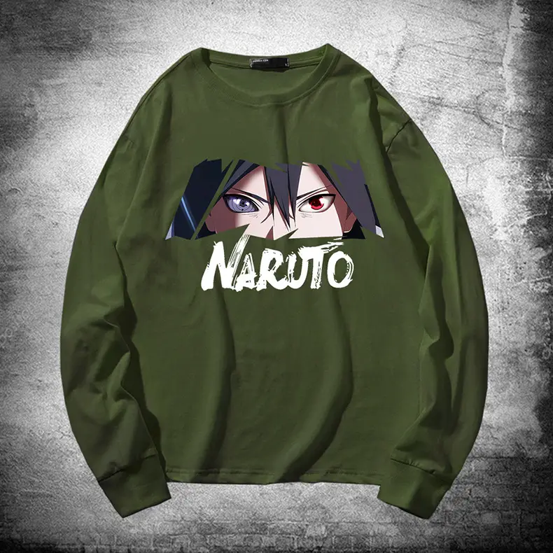 Naruto Sasuke Cotton Long Sleeve Crewneck Shirt - Image 14