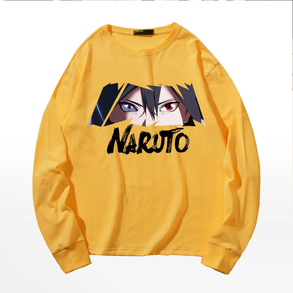 Naruto Sasuke Cotton Long Sleeve Crewneck Shirt - Image 3
