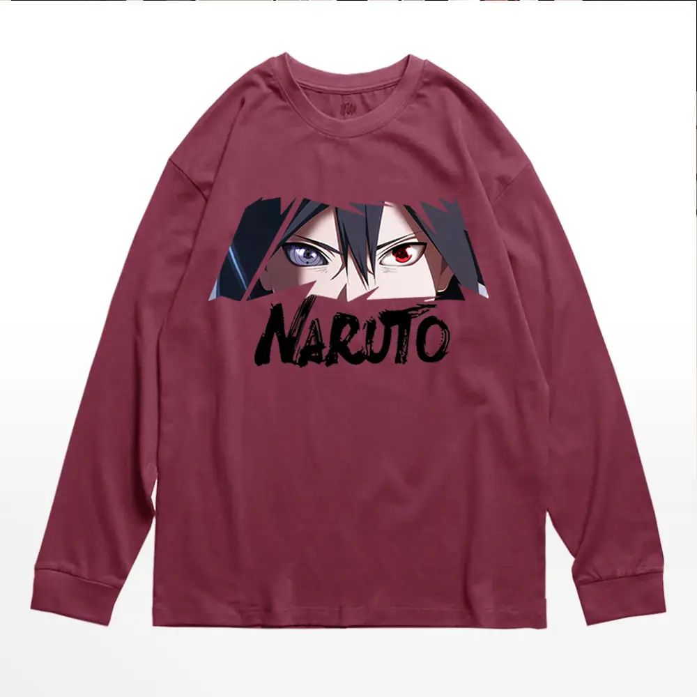 Naruto Sasuke Cotton Long Sleeve Crewneck Shirt - Image 4
