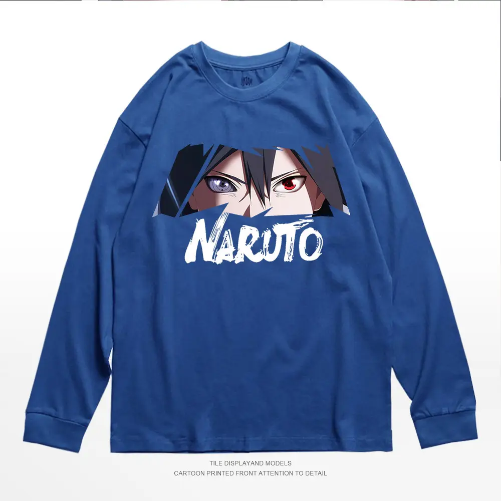 Naruto Sasuke Cotton Long Sleeve Crewneck Shirt - Image 5