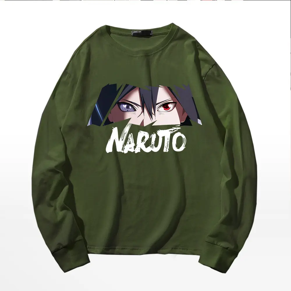 Naruto Sasuke Cotton Long Sleeve Crewneck Shirt - Image 6
