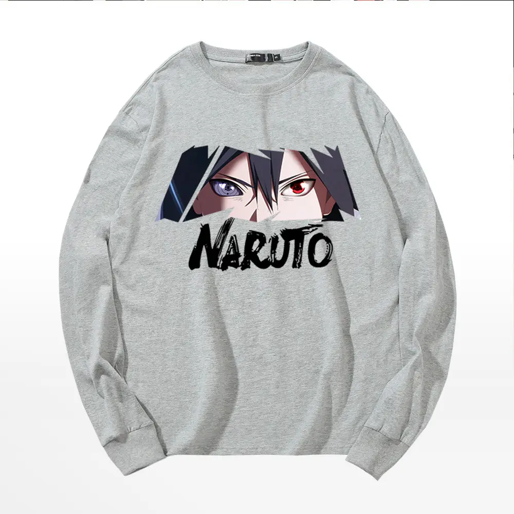 Naruto Sasuke Cotton Long Sleeve Crewneck Shirt - Image 7