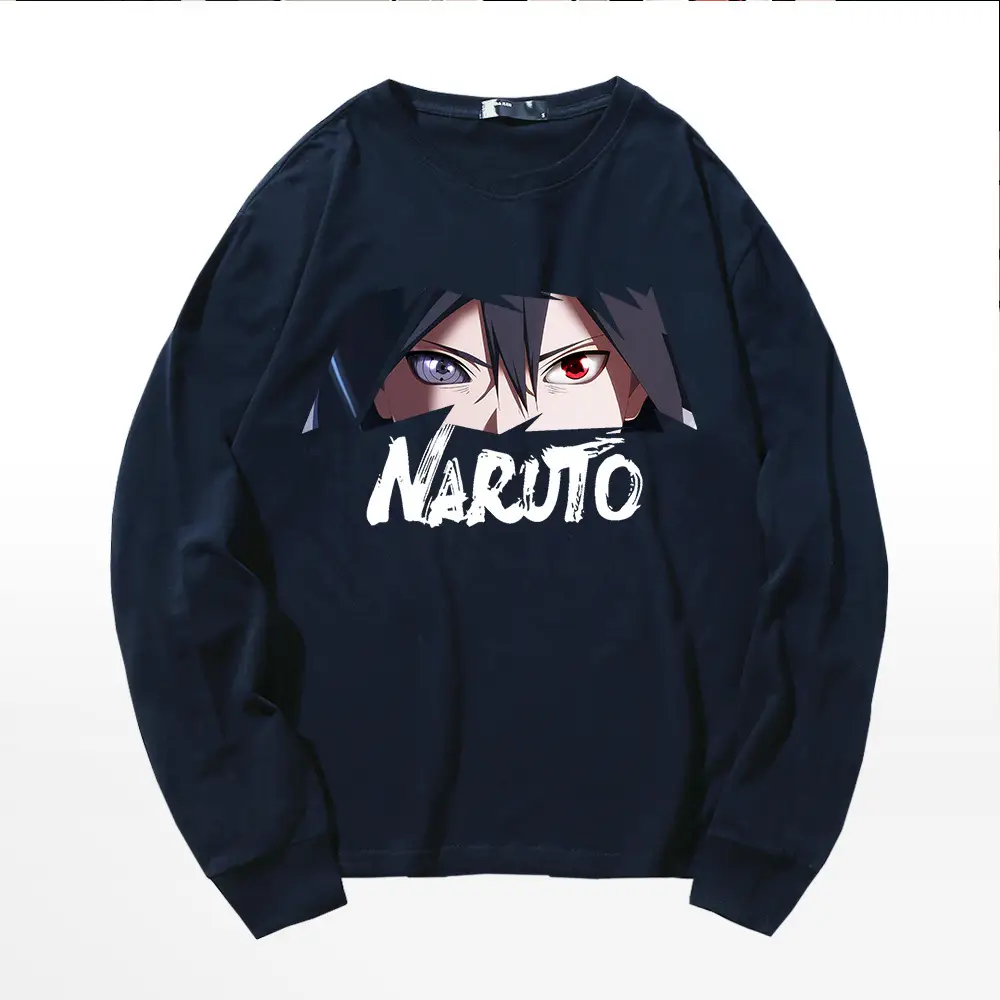 Naruto Sasuke Cotton Long Sleeve Crewneck Shirt - Image 9