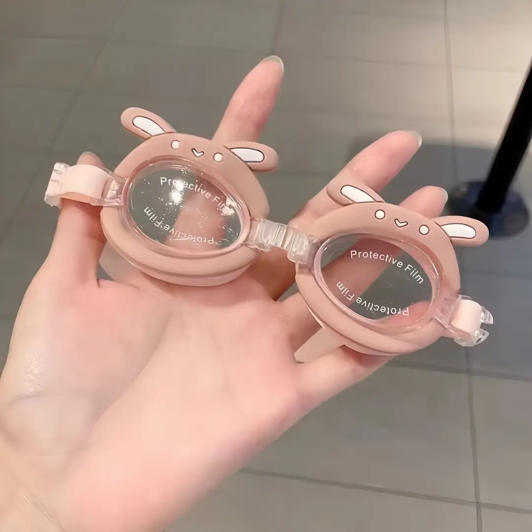 Factory direct selling hot children swimming goggles HD waterproof unicorn crab cartoon swimming goggles cute swimming glasses