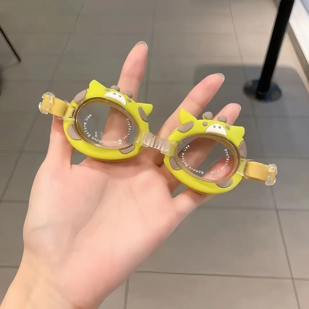 Factory direct selling hot children swimming goggles HD waterproof unicorn crab cartoon swimming goggles cute swimming glasses