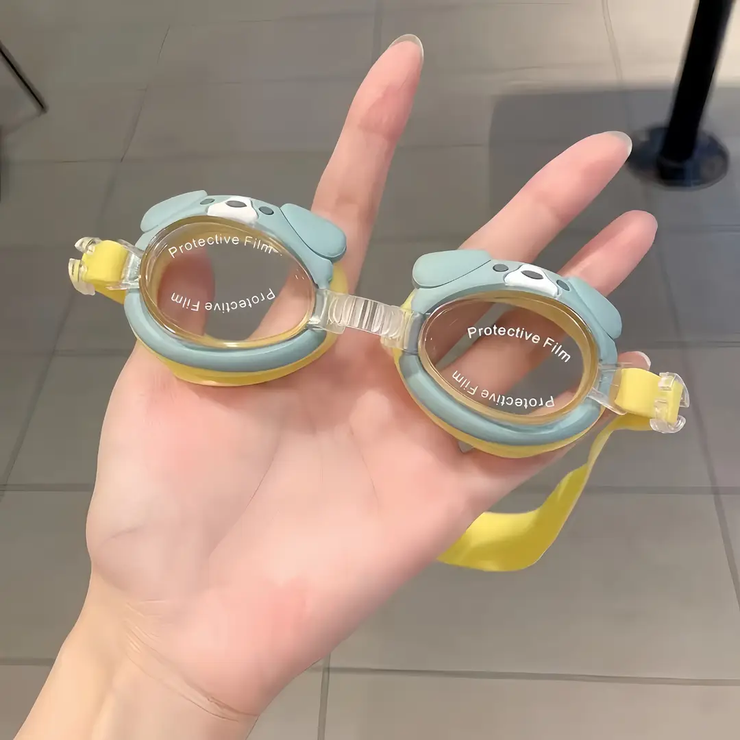 Factory direct selling hot children swimming goggles HD waterproof unicorn crab cartoon swimming goggles cute swimming glasses