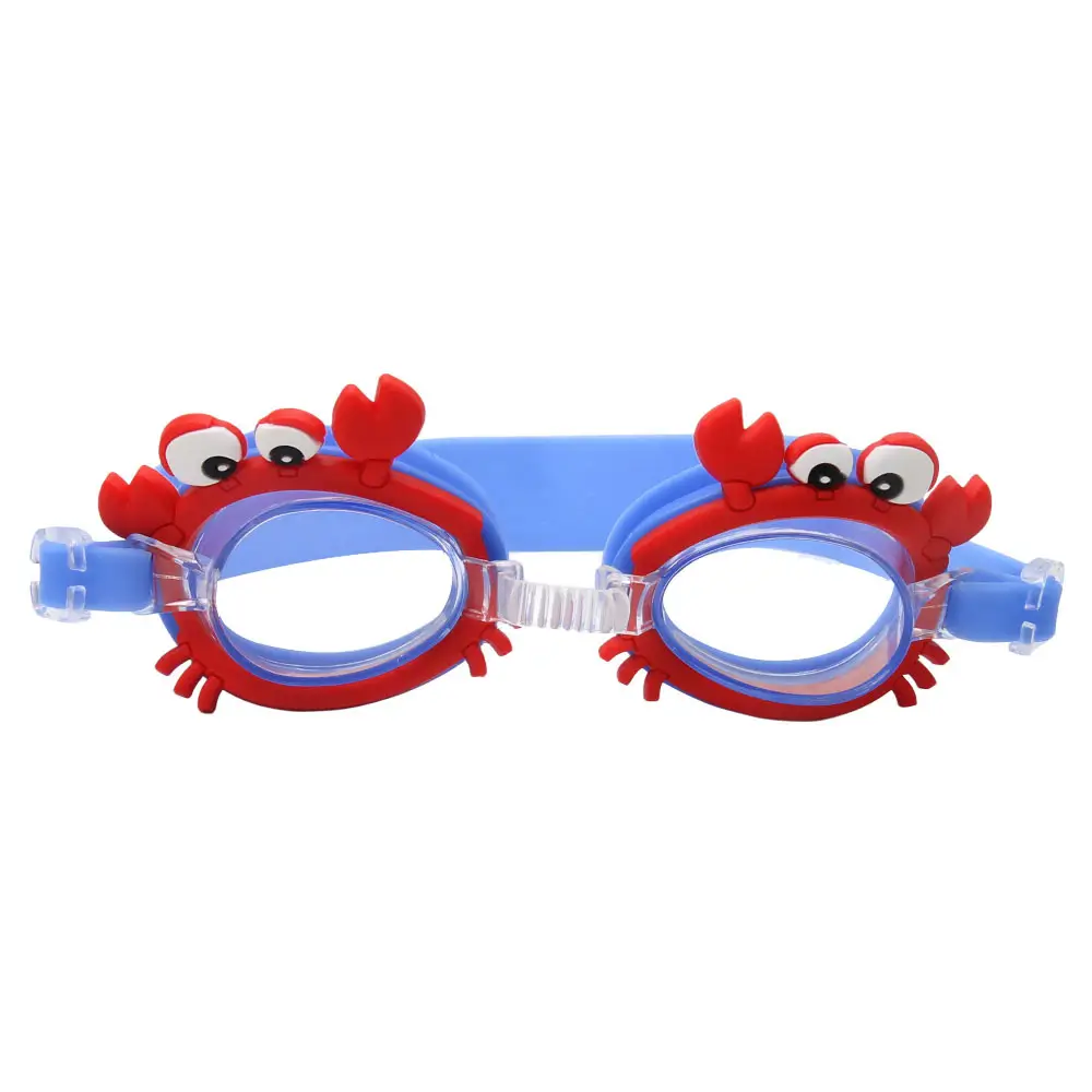 Factory direct selling hot children swimming goggles HD waterproof unicorn crab cartoon swimming goggles cute swimming glasses