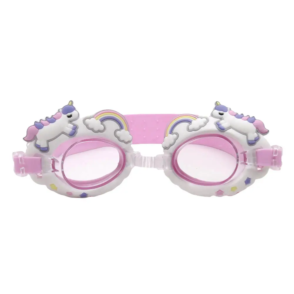 Factory direct selling hot children swimming goggles HD waterproof unicorn crab cartoon swimming goggles cute swimming glasses