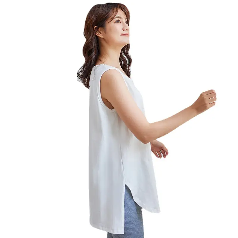 Black Japanese Style Cotton Vest Large Size - Image 7