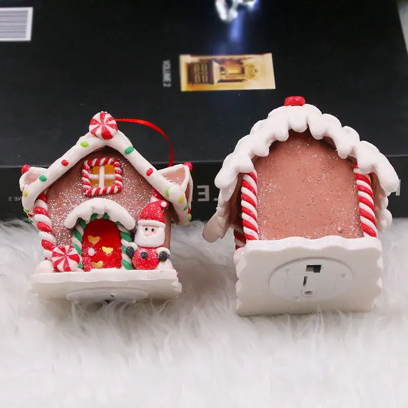 Christmas Small Clay Houses Decor Set 6 Pieces - Image 9