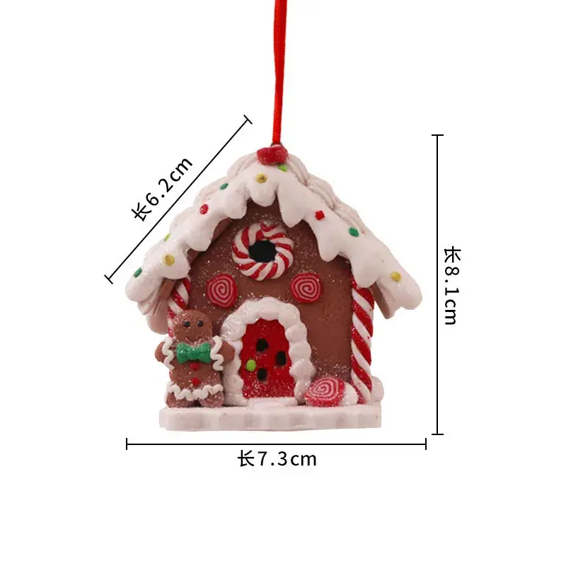 Christmas Small Clay Houses Decor Set 6 Pieces - Image 11