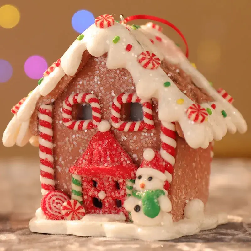 Christmas Small Clay Houses Decor Set 6 Pieces - Image 5