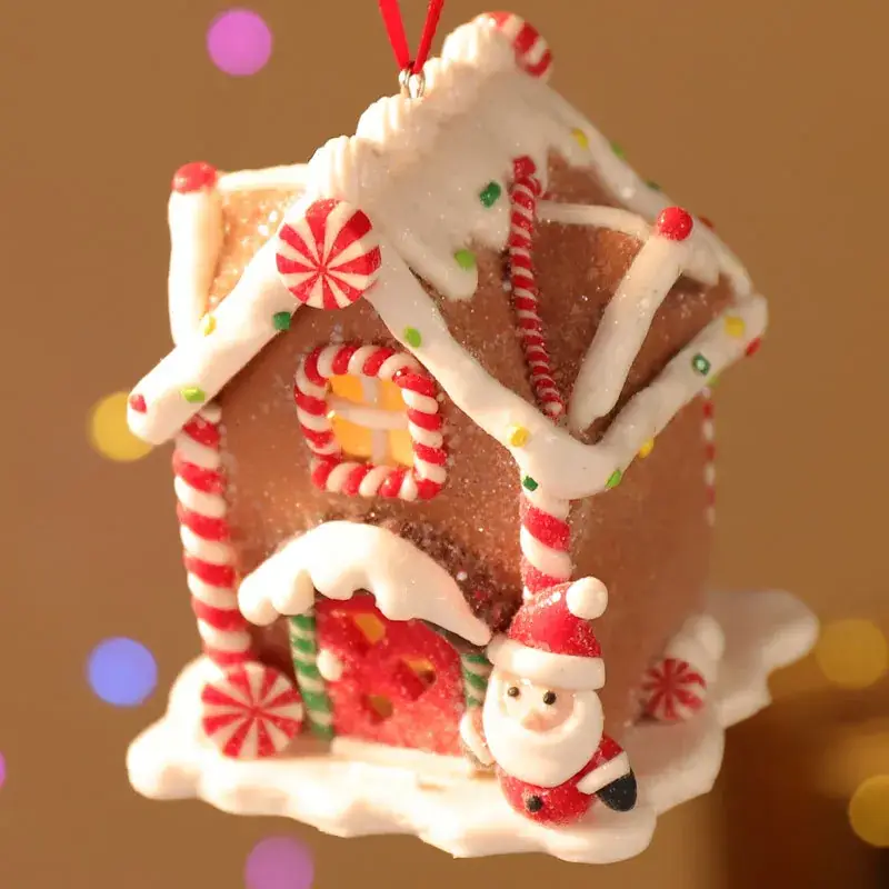 Christmas Small Clay Houses Decor Set 6 Pieces - Image 6