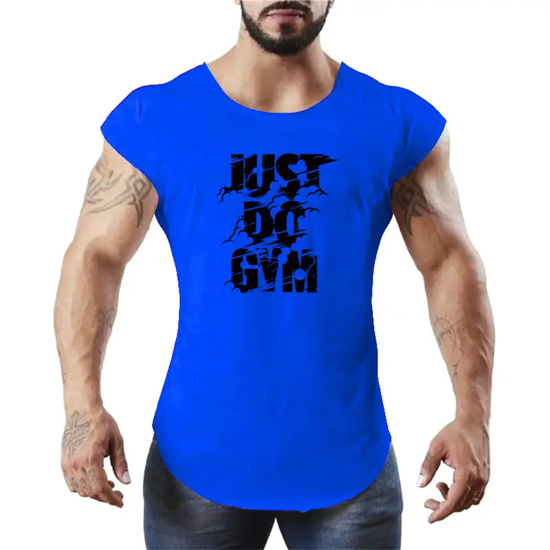 Men's White "Just Out Gym" Sleeveless T-Shirt