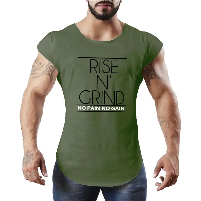 Men Rise In Grind Black T-Shirt Round Neck