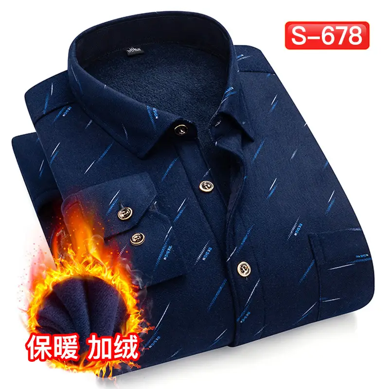 Men's Plaid Fleece Shirt Navy Blue Large - Image 34