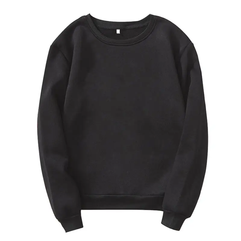 Men Velvet Sweatshirt Yellow Round Neck Loose Fit
