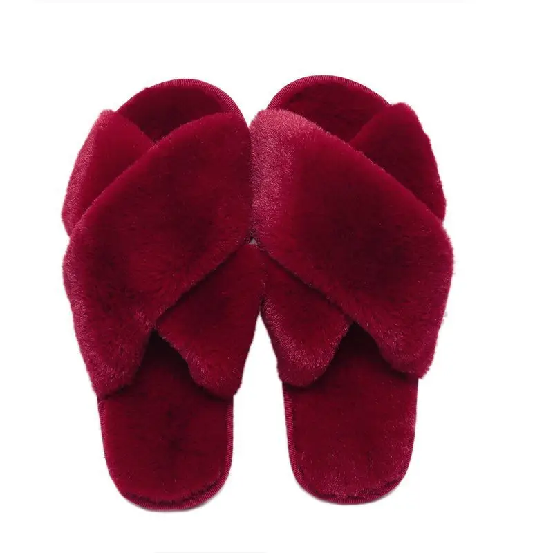 Cross-border foreign trade Amazon large size cross Mao Mao slippers women autumn and winter home floor mop open toe cotton slippers wholesale