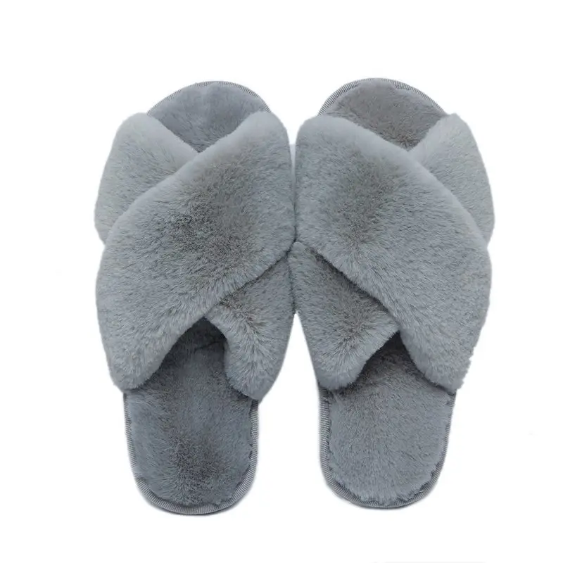 Cross-border foreign trade Amazon large size cross Mao Mao slippers women autumn and winter home floor mop open toe cotton slippers wholesale