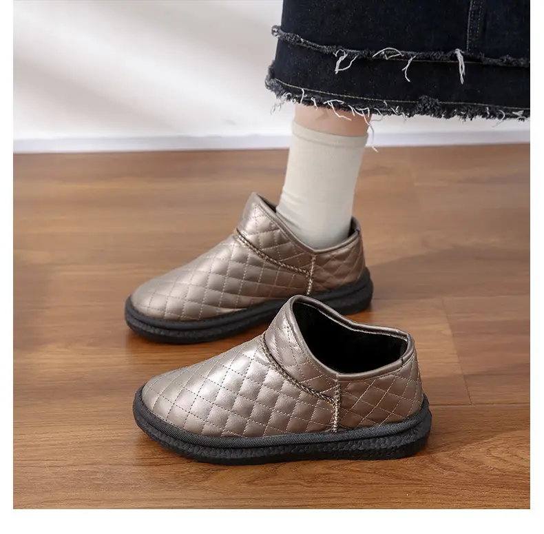 26 Styles of Winter Fleece-Lined Warm Snow Boots with Thick Soles, Closed Heels, Non-Slip Soft Soles, Versatile Waterproof Cotton Shoes, Fleece-Lined and Thickened — feature 10
