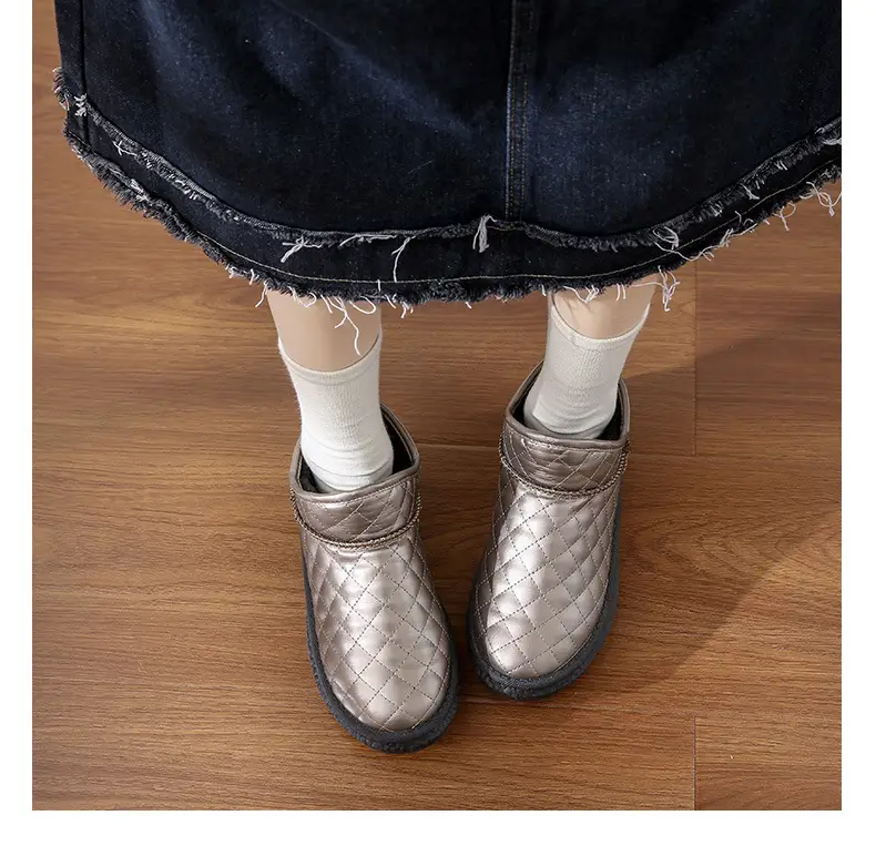 26 Styles of Winter Fleece-Lined Warm Snow Boots with Thick Soles, Closed Heels, Non-Slip Soft Soles, Versatile Waterproof Cotton Shoes, Fleece-Lined and Thickened — feature 12