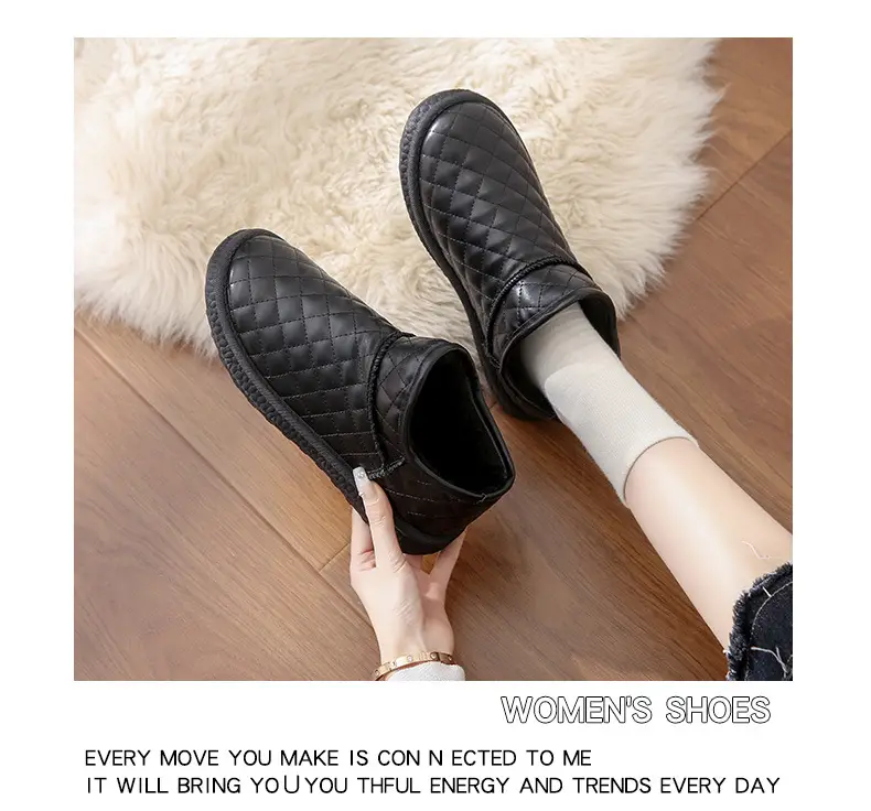 26 Styles of Winter Fleece-Lined Warm Snow Boots with Thick Soles, Closed Heels, Non-Slip Soft Soles, Versatile Waterproof Cotton Shoes, Fleece-Lined and Thickened — feature 16