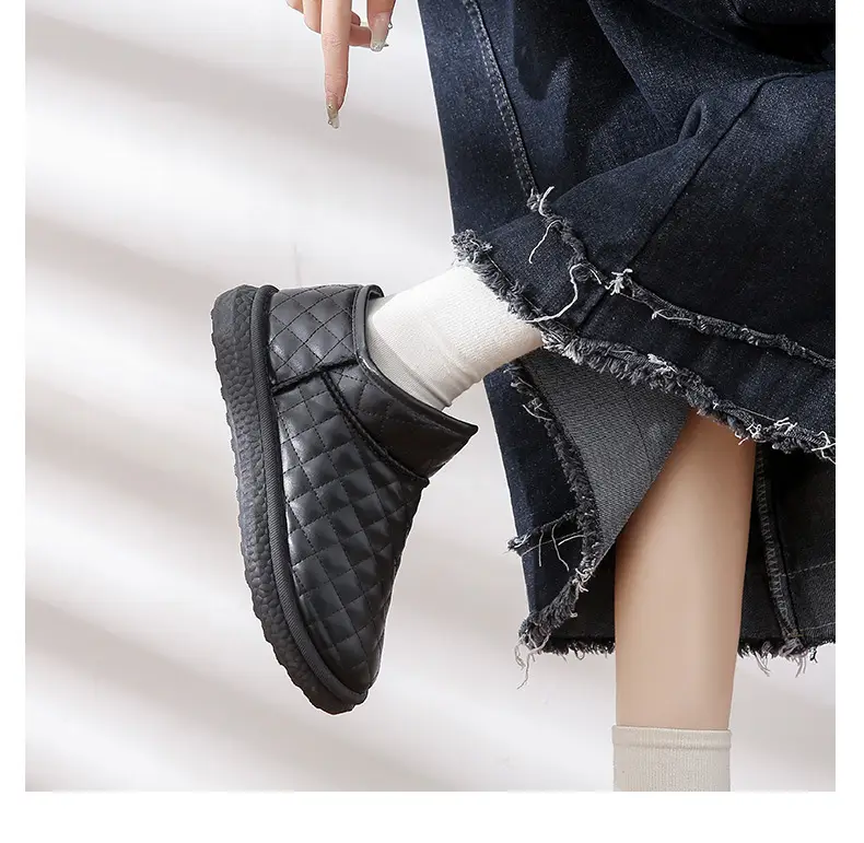 26 Styles of Winter Fleece-Lined Warm Snow Boots with Thick Soles, Closed Heels, Non-Slip Soft Soles, Versatile Waterproof Cotton Shoes, Fleece-Lined and Thickened — feature 17