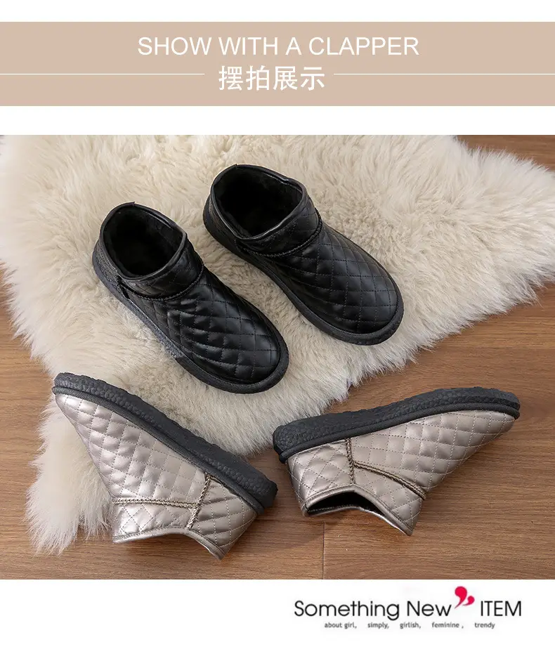 26 Styles of Winter Fleece-Lined Warm Snow Boots with Thick Soles, Closed Heels, Non-Slip Soft Soles, Versatile Waterproof Cotton Shoes, Fleece-Lined and Thickened — feature 18