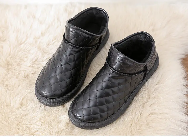 26 Styles of Winter Fleece-Lined Warm Snow Boots with Thick Soles, Closed Heels, Non-Slip Soft Soles, Versatile Waterproof Cotton Shoes, Fleece-Lined and Thickened — feature 24