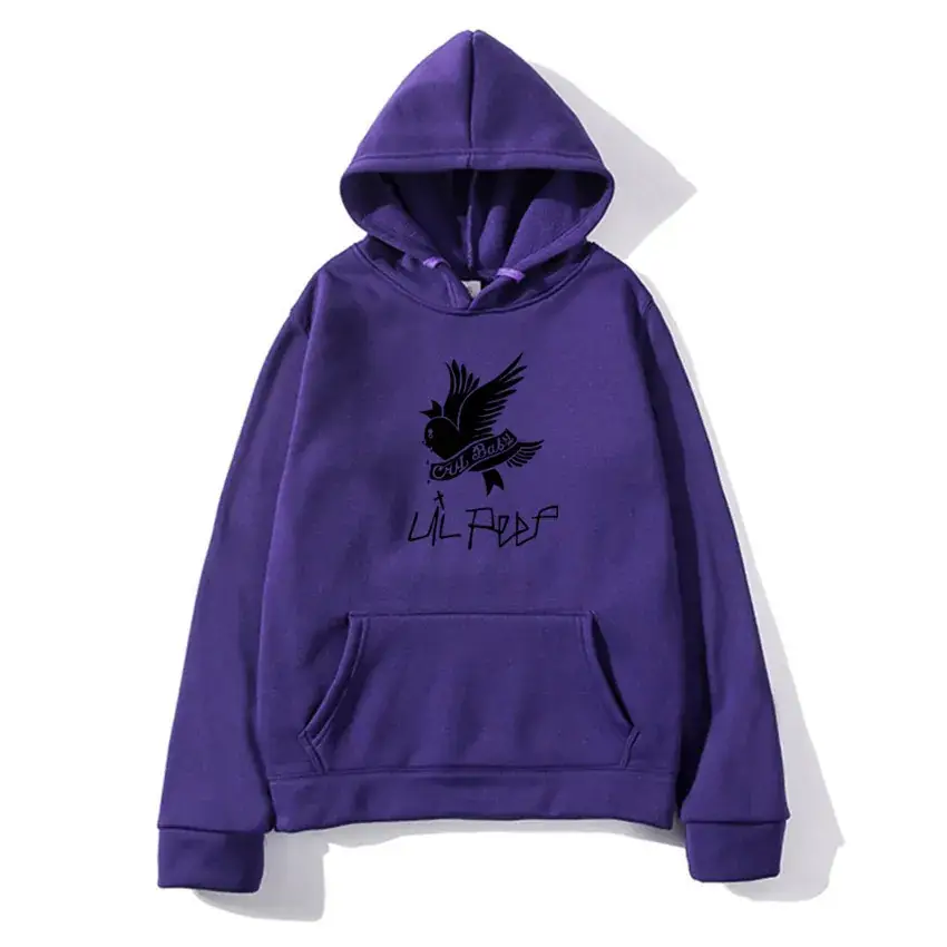 Lil Peep Fleece Hoodie Yellow Winter Men's - Image 16