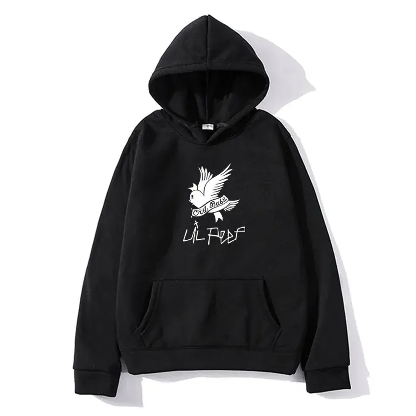 Lil Peep Fleece Hoodie Yellow Winter Men's - Image 2