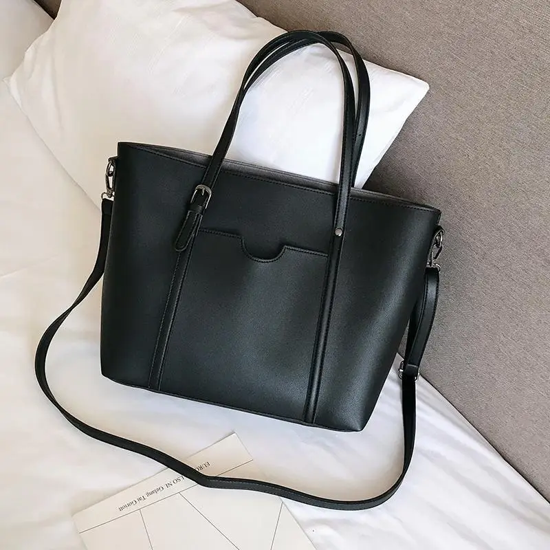Large Capacity Women's Shoulder Bag Brown Leather — feature 14