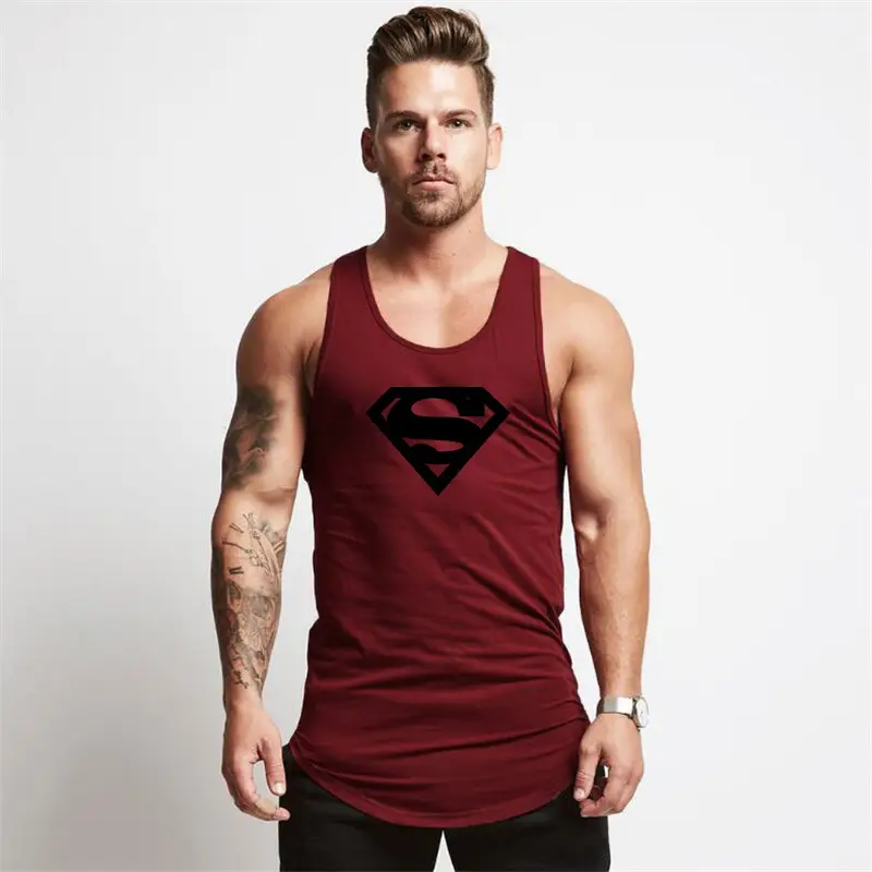 Men's White Superman Muscle Waistcoat T-Shirt - Image 5
