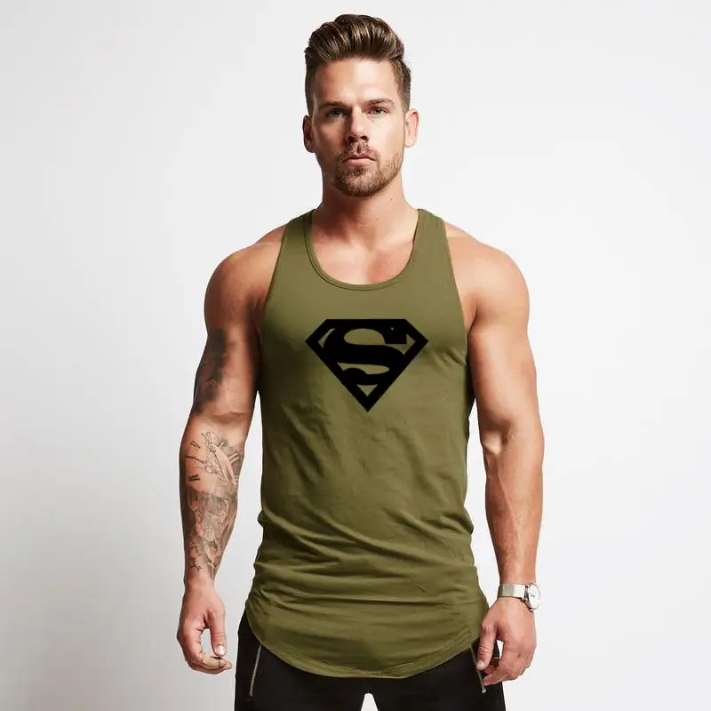 Men's White Superman Muscle Waistcoat T-Shirt - Image 4