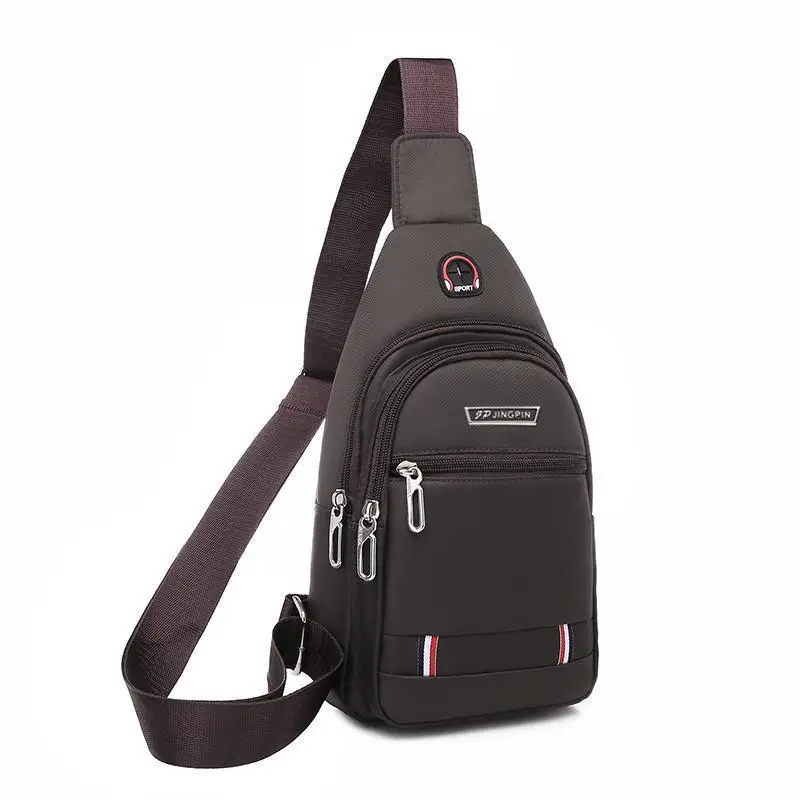 Men's Waterproof Oxford Crossbody Bag Black Business Style - Image 9