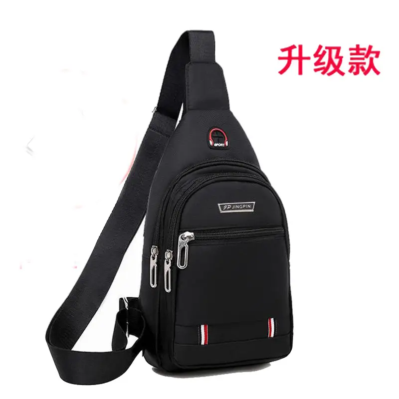 Men's Waterproof Oxford Crossbody Bag Black Business Style - Image 3