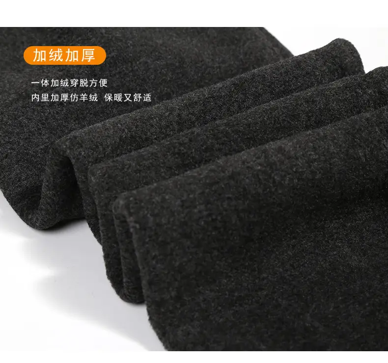 Women Winter Warm Fleece Leggings Black Pink Zipper — feature 14