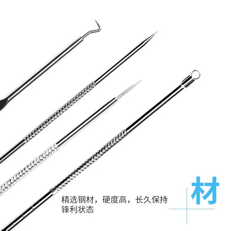 Stainless Steel Acne Clip Set Blackhead Removal Tweezers