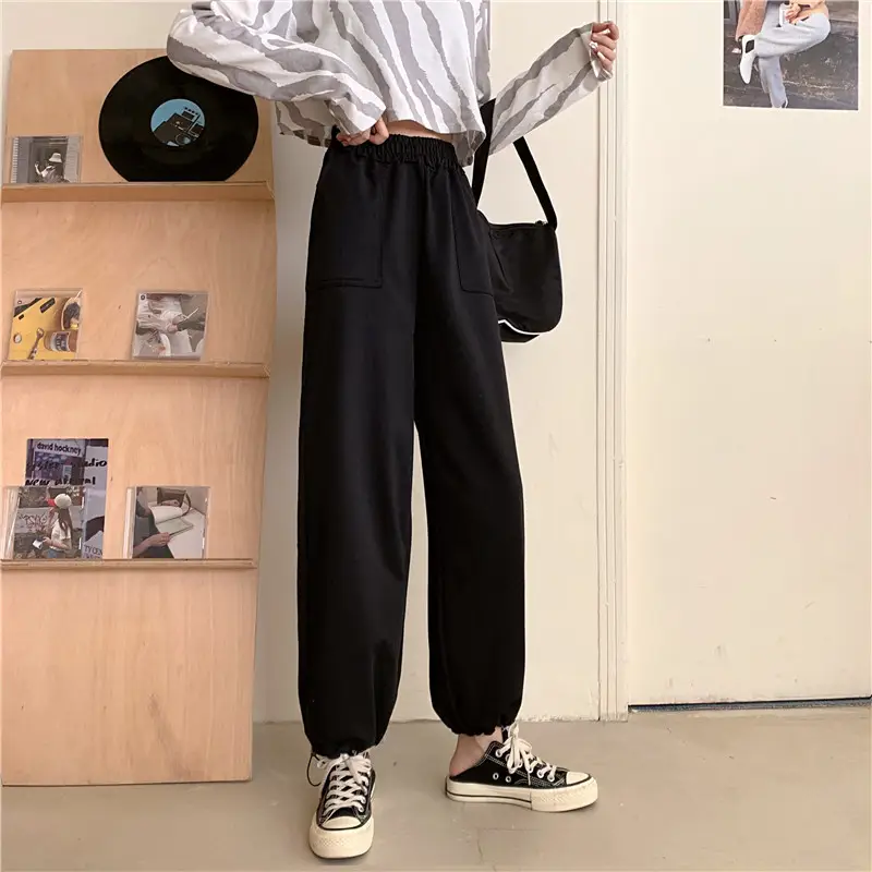 Women 2020 Fleece Pants Set Yellow 1950s - Image 5