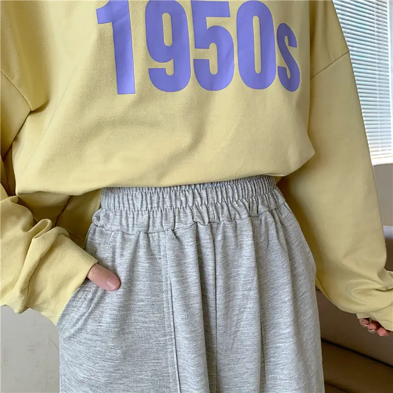 Women 2020 Fleece Pants Set Yellow 1950s — feature 23