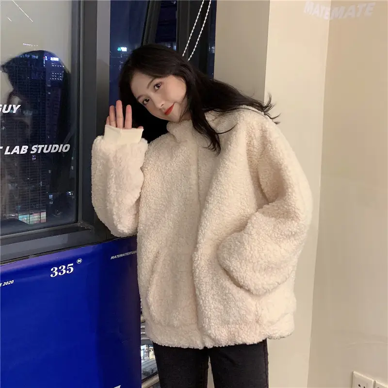White Bear Ears Japanese Ins Loose Winter Coat — feature 22
