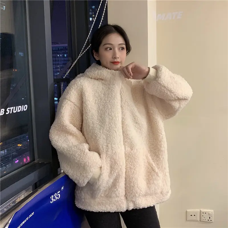 White Bear Ears Japanese Ins Loose Winter Coat — feature 24
