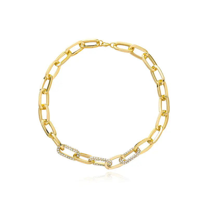 European Exaggerated Large Thick Metal Clavicle Chain Necklace - Image 43