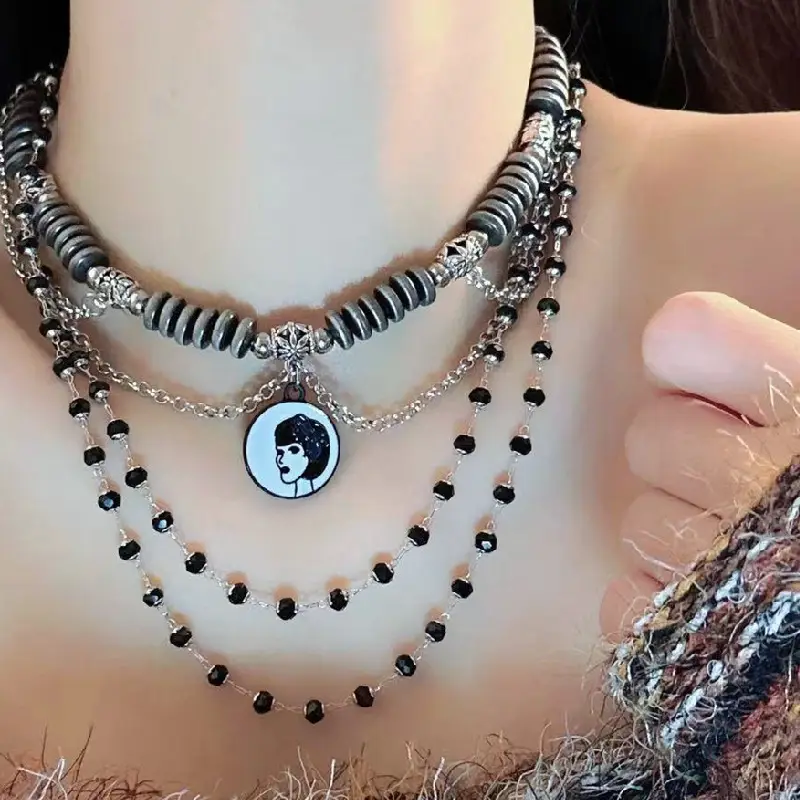 European Exaggerated Large Thick Metal Clavicle Chain Necklace - Image 19