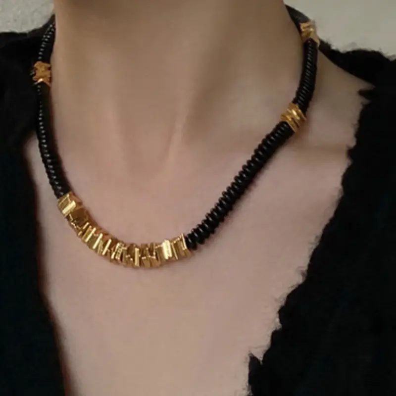 European Exaggerated Large Thick Metal Clavicle Chain Necklace - Image 23